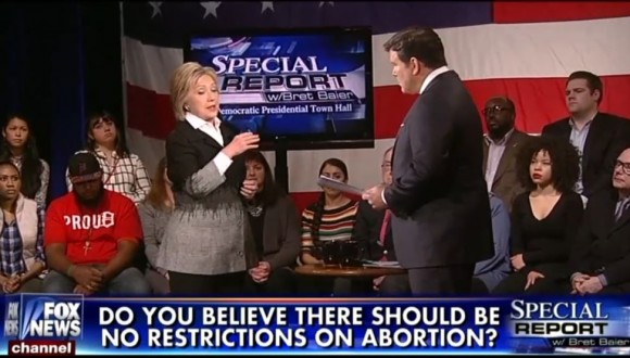 Where’s the Scrutiny of Hillary Clinton on Abortion?