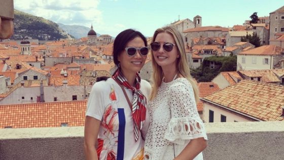Wendi Deng Murdoch, left, is shown with Ivanka Trump in Dubrovnik, Croatia. (Ivanka Trump / Instagram)