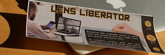AmmoMan.com is pushing security-minded Americans to cover up computer cameras with “Lens Liberator”