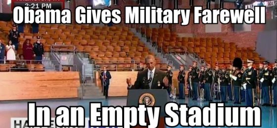 Obama Addresses The Military One Last Time… No One Shows Up [VIDEO]