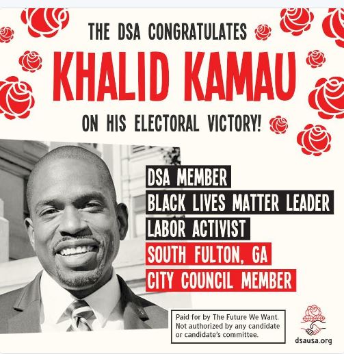 Khalid Kamau: DSA communist wins Georgia Council race