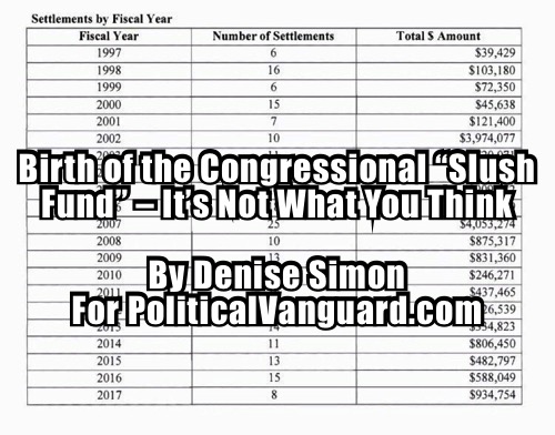 Birth of the Congressional “Slush Fund” – It’s Not What You Think – By Denise Simon