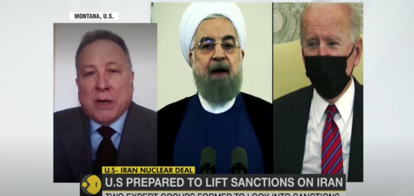 Lawrence Sellin on WION TV Discussing Biden Lifting Sanctions on Iran