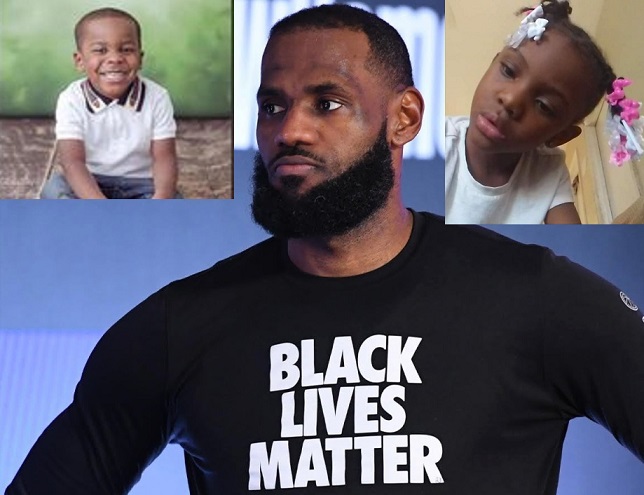 Black Lives Elijah LaFrance, 3, and Jasly Adams, 7, Don’t Matter to LeBron James