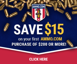 Ammo.com, Save $15 on your first purchase of $200 or more!