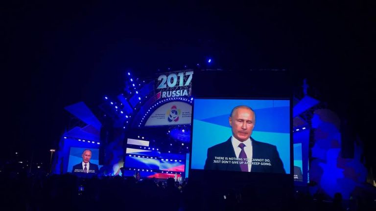 “Non-Communist” Putin Opens Major International Communist Youth Festival