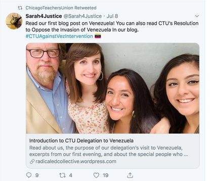 Teachers Union in Solidarity with Maduro Venezuela